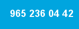 965 236 04 42 965 236 04 42